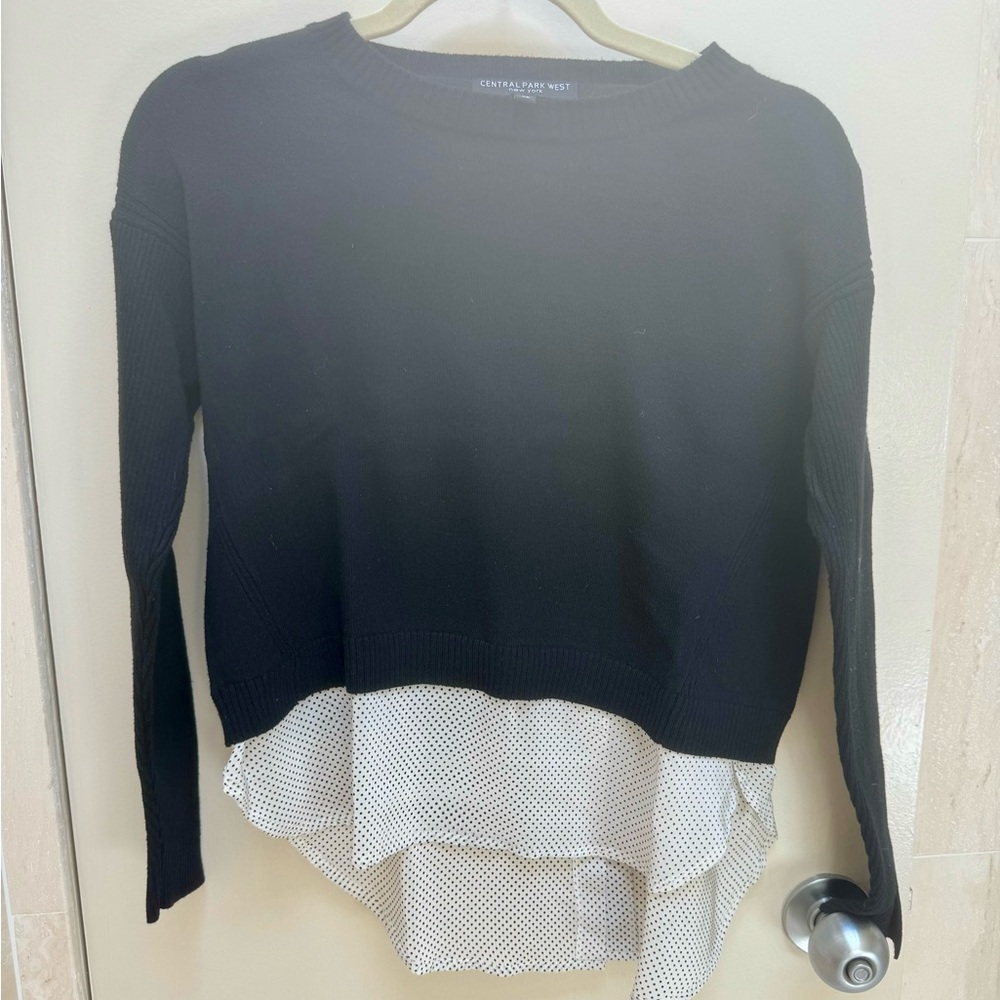 Central Park West sweater with attached blouse. Size xs
